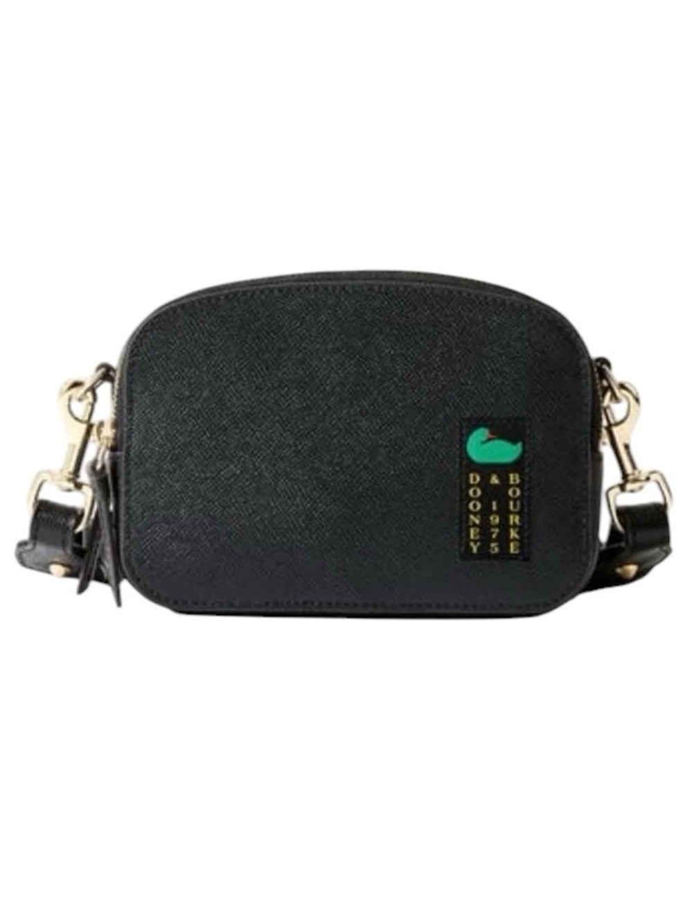 Dooney & Bourke Black Leather Alpine Ambler 20 Crossbody Camera Bag